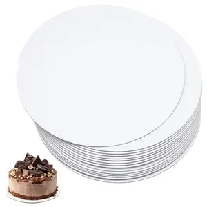 20/10 Pcs Cake Boards, Cake Boards 6/8/10/12 Inch Round, White Cake Board Cardboard Cake Rounds,  Cake Base Board For 6-12 Inch Cakes, Dessert