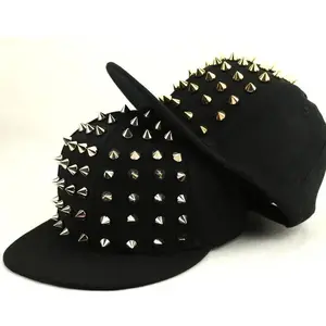BASEBALL CAPS FOR BOTH Men Women Boys Girls Punk Studded Baseball Hip-Hop Hat Adjustable Snapback Spike Rivet Stud Cap