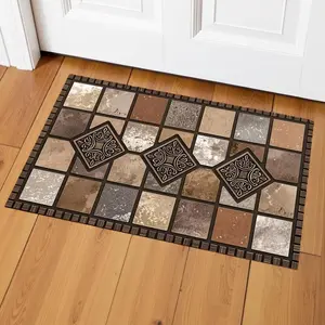 Diatom Mud Bath Mat - Super Absorbent Quick Dry Non Slip Floor Rug for Bathroom Shower Kitchen Entryway​