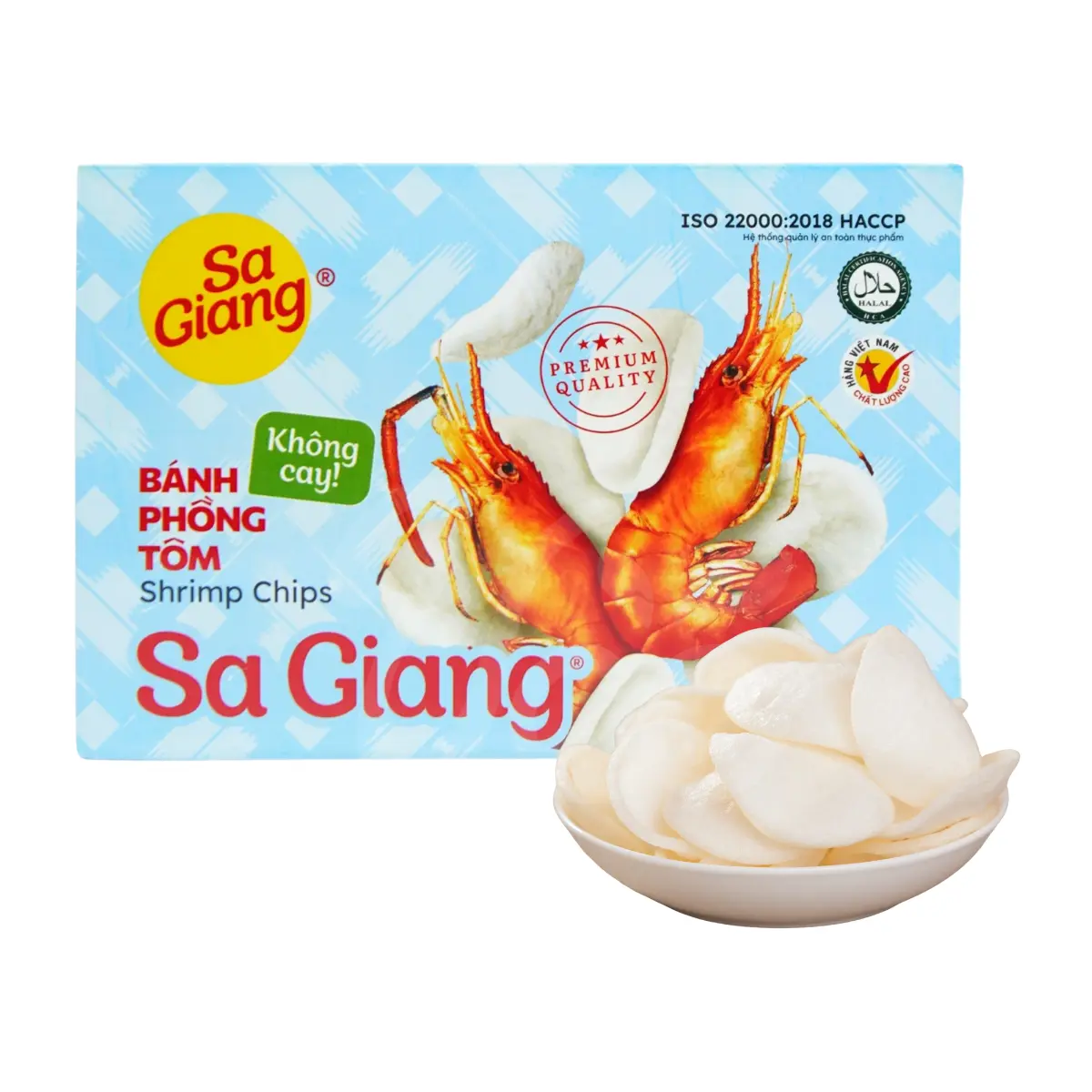 Sa Giang Traditional Shrimp Chips - Classic Non-Spicy Snacks (200g / 7.05 oz)