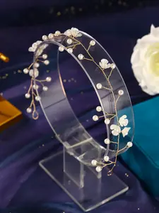 Elegant Rhinestone Bridal Headpiece Tiara, Floral Wedding Hairband Accessory, Perfect for Brides & Bridesmaids, Special Occasion Wear