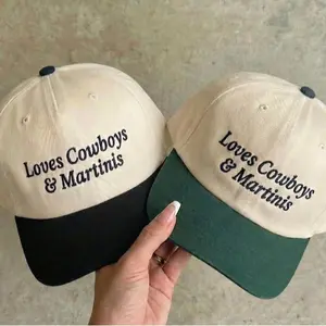 Cowboys & Martini's Baseball Hat, Funny Baseball Hat, Funny Embroidered Hat, Cowboy Hat, Drinking Hat, Martini Hat, Bachelorette Party Hat