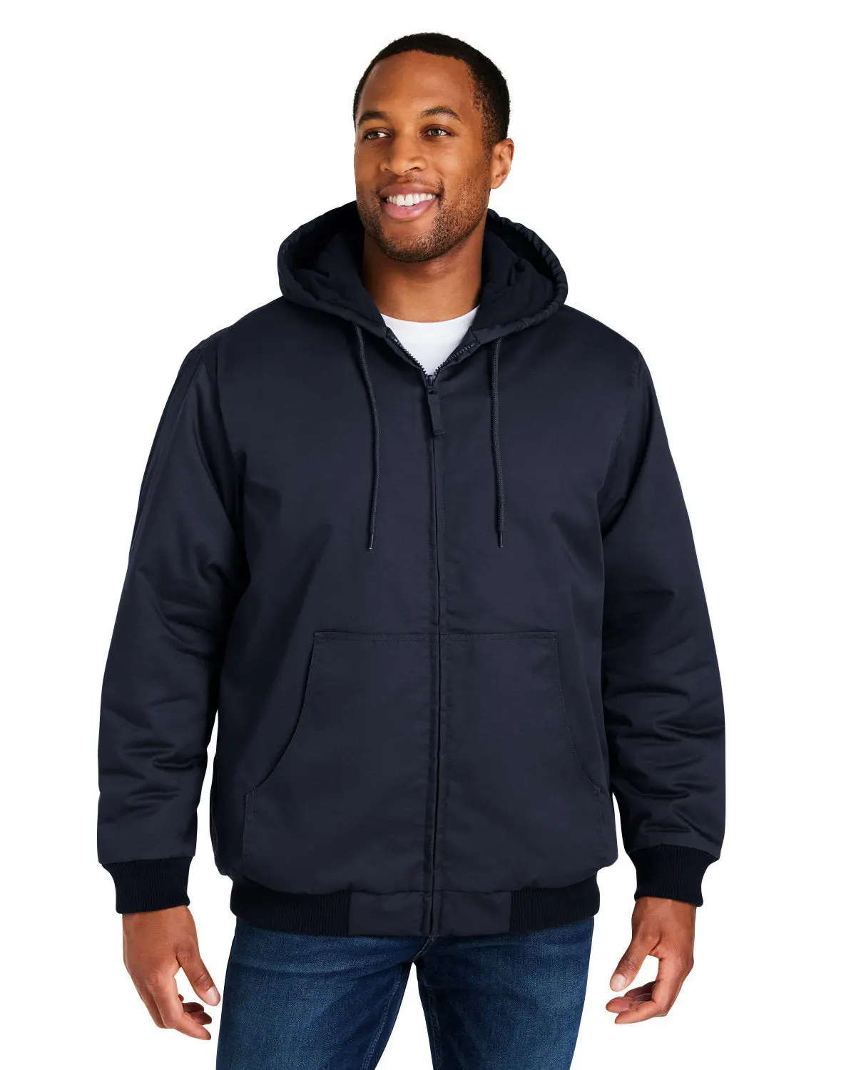 Harriton M722T Men's Tall ClimaBloc Heavyweight Hooded Full-Zip Jacket
