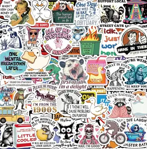300 Pcs Funny Stickers for Adults, Water Bottle Vinyl Meme Laptop Waterproof Cute Sticker Pack, Scrapbook Planner Journal Stickers Supplies Gifts for Men Women Hard Hat Bumper
