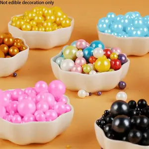 150g cake Cupcake DIY decoration mixed sizes colorful beads ice cream pearl beans for decoration only, Not edible