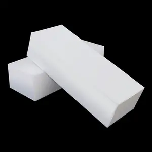 2 Pack Polyethylene Tapping Block - Professional Grade Solid Plastic Blocks for Precision DIY Projects, Heavy-Duty Home Improvement Rectangular Block, 8 x 3 x 2 inch, White