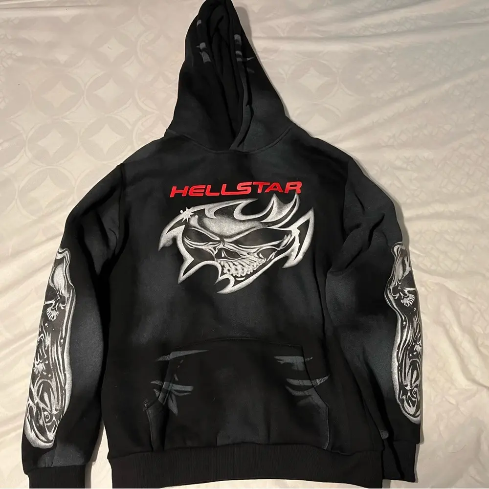 Hellstar Airbrushed Skull Hoodie 'Black' 3D Unisex Hoodie