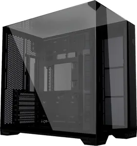 Lian-Li O11VPX O11 Vision Compact ATX Mid Tower Computer Case - Black Steel-Tempered Glass, 2 x 2.5" SSD Drive Bays, Back-Connect Motherboards Support, Tubing Concealing Design, Optional Top Mesh Panel