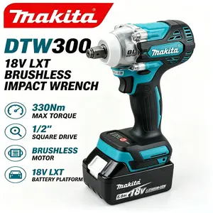 Makita DTW300 18V Brushless Impact Wrench 330Nm High Torque 1/2" Drive for Car Tire Removal Auto Repair & Garage Workshop
