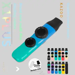 High-End Colorful Ka Zhu Flute Dual Reed Abs Material, Includes Headjoint, Reeds, Strap, Perfect for Music Lovers & Beginners