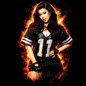 12 inch Hip Hop Half Tone DTF Heat Transfer Design for Clothing T-shirts Jackets Bags Pillowcases Easy to Use Ironing Pattern