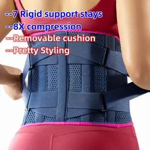 Premium Back Brace for Lower Back with Removable Pad, Adjustable Lumbar Support with Rigid Stays, Lightweight for Women Men Lifting Work