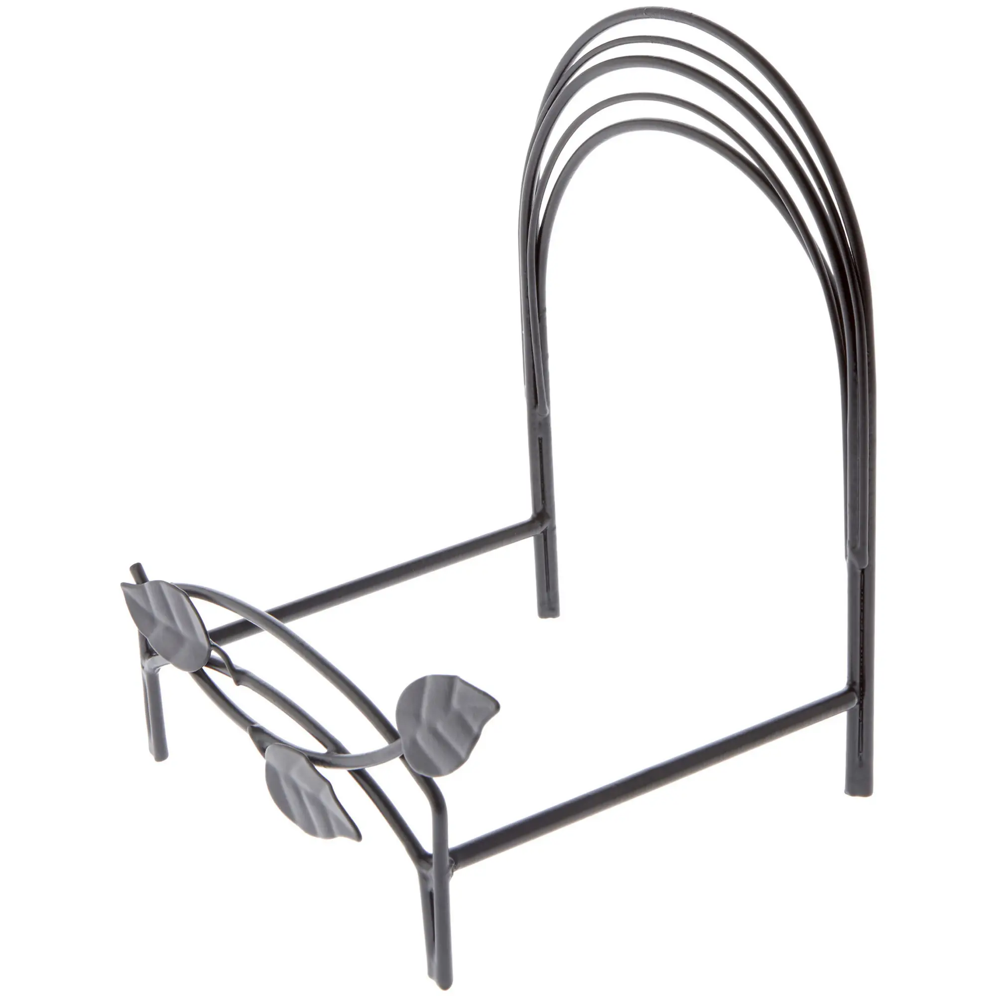 Bard's Black Wrought Iron Bowl or Deep Platter Stand, 8" H x 6" W x 5.5" D (For 9" - 11" Bowls or Deep Platters)