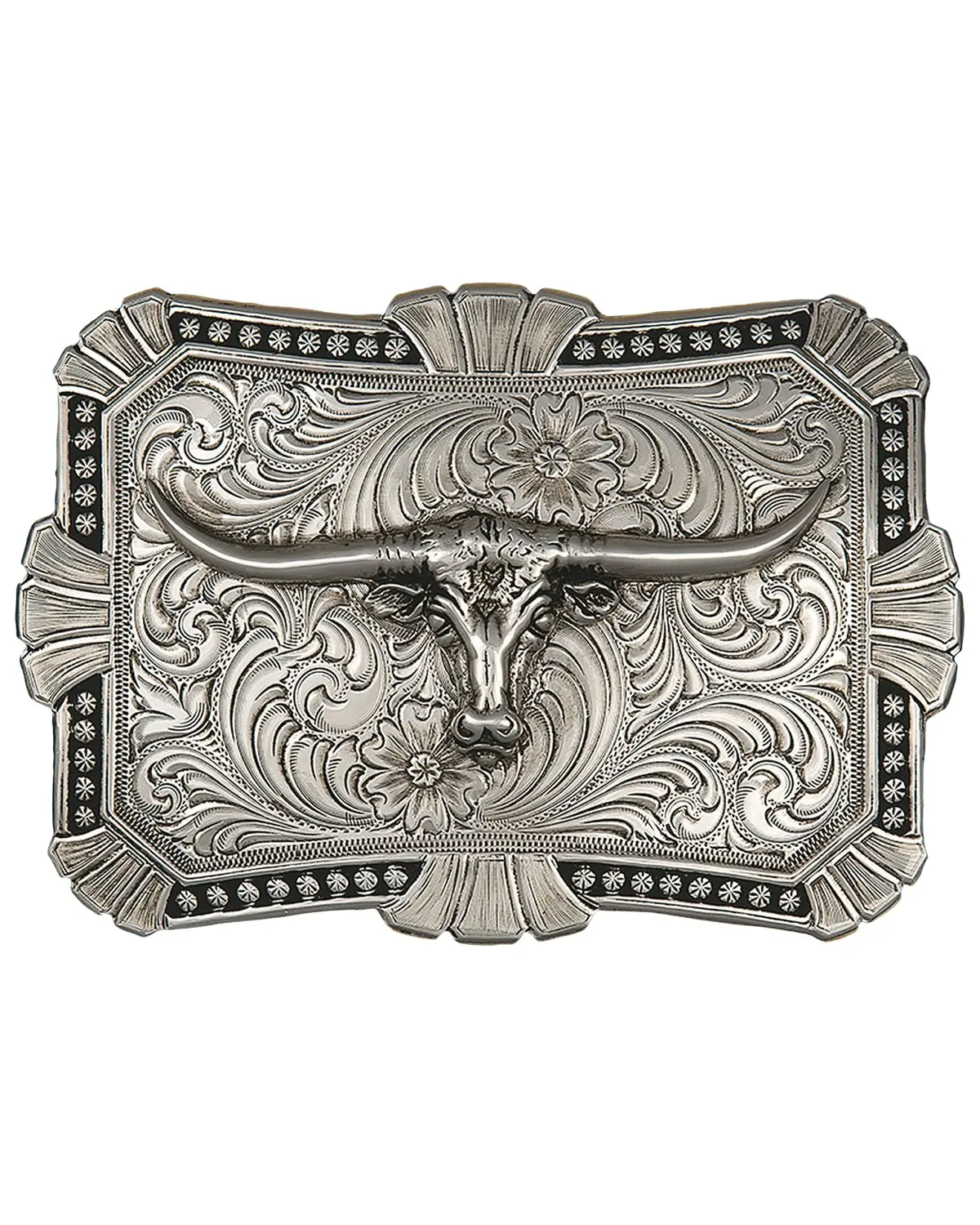 Montana Silversmiths Men's Engraved Longhorn Buckle - 22718Rts-767
