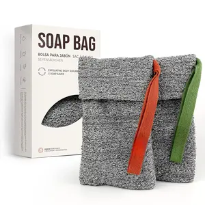 2 count  Soap Bags, Soap Savers for Bar Soap, Soap Bar Pouch for Deep Exfoliation, Foaming Soap Sock for Shower