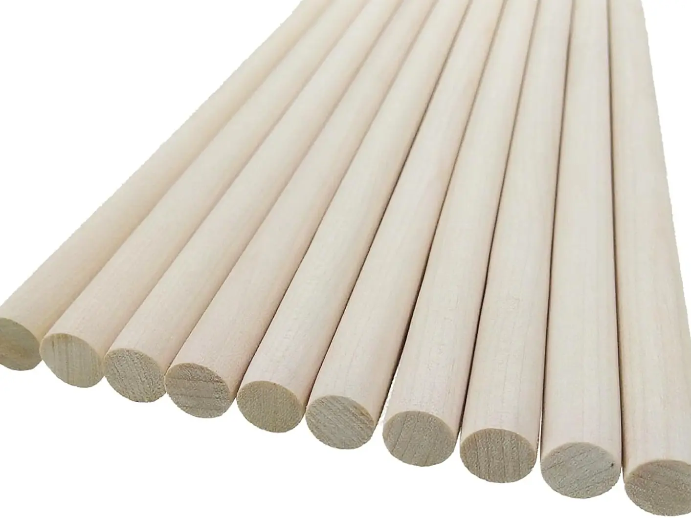 1/2 x 12 Inch, Hardwood Dowel Rods, Unfinished Birch Round Craft Sticks for Arts and DIY Projects, 10 pcs