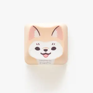 MAO Individual Key Caps 2 - Cute Cat-Shaped White Sublimated Plastic MAO Profile Keycaps for Mechanical Keyboards - 18mm x 18mm - Customizable & Fun Design