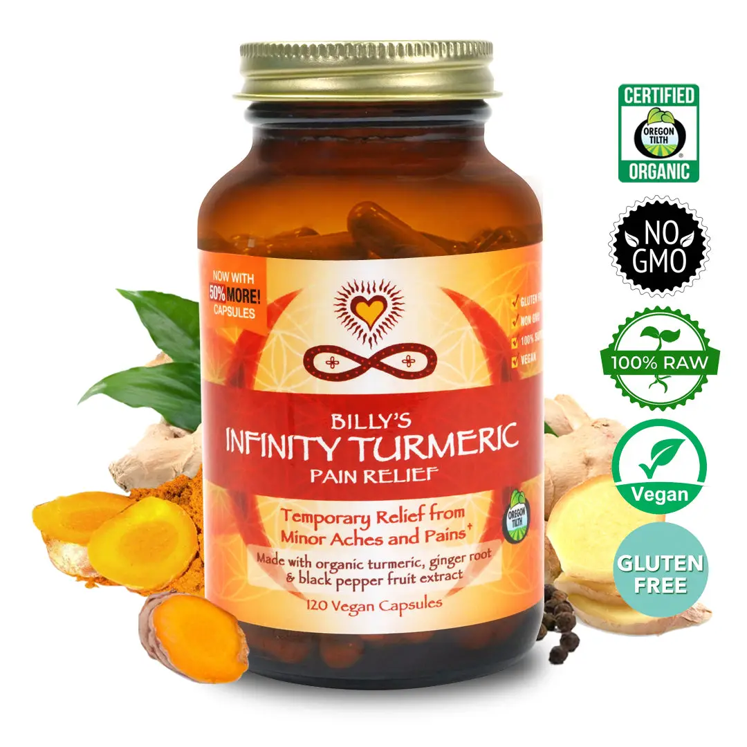 Billy’s Infinity Greens Turmeric Pain Relief Capsules