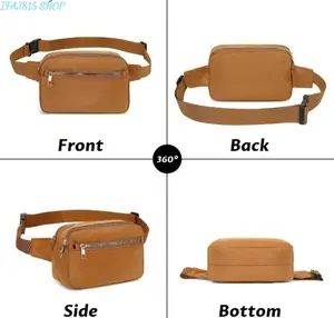 Waterproof Multi-Pocket Belt Bag for Women, Large Capacity Crossbody Fanny Pack with Adjustable Strap, Lightweight Travel Sling Waist Bag for Running Hiking Shopping Vacation Daily Use