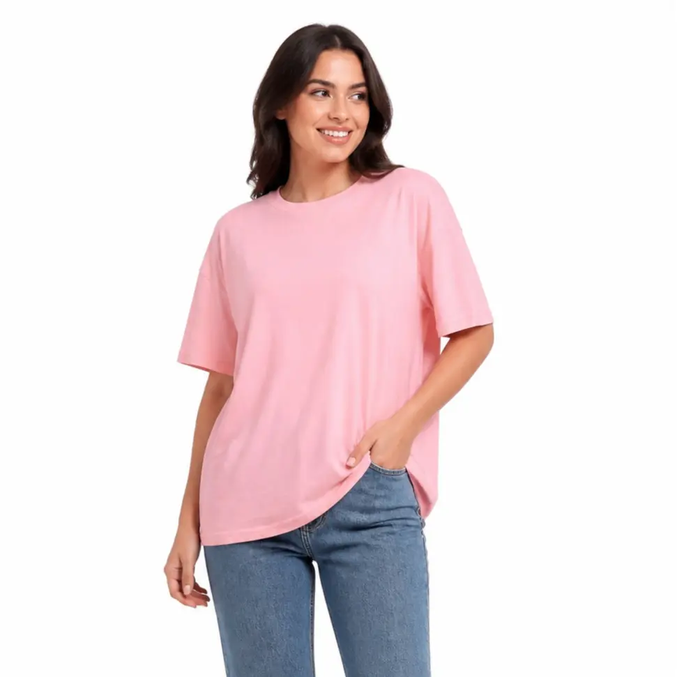 Women Oversized T Shirt Short Sleeve Crew Neck Casual Loose Fit Top Womenswear