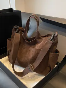 retro texture multi-pocket shoulder messenger bag, Crossbody Messenger Bag, versatile commuter messenger bag, multi-color optional, suitable for college students to class and commute, Adjustable Strap Bag