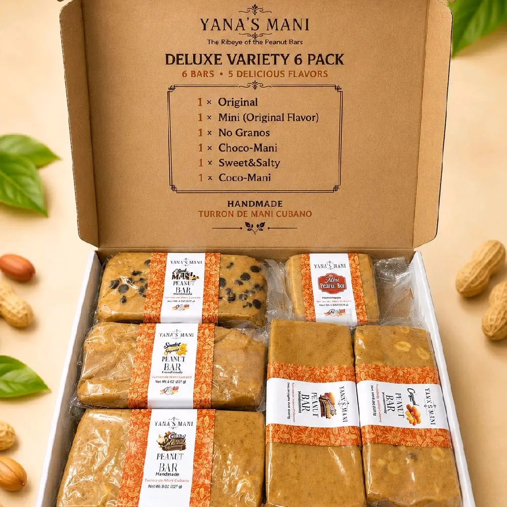 Yana’s Mani Deluxe Variety Snack Bars, 6-Pack with Free US Shipping