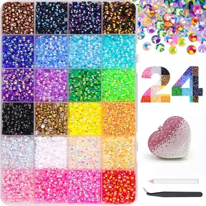 DIY Diamond Bedazzling Glitter Kit with 3mm Mixed Resin Rhinestones & Essential DIY Tools, Sparkle Set for Nail Art, Clothing, Shoes, Tumblers & Crafts, Perfect Gift for DIY Lovers & Crafters.Diamond Painting Tools.Easter Day Gift