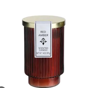 red amber candle scented Decor Ornaments Decoration Perfume Aroma