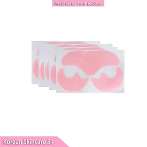 Collagen-Infused Glass Skin Hydrogel Curved Wrinkle Patches - Skincare Beauty Products for Normal Skin, Brightening Smile Line & Forehead Lift, Undetectable, Makeup-Ready, 5 Reusable Pairs for Tired Eyes