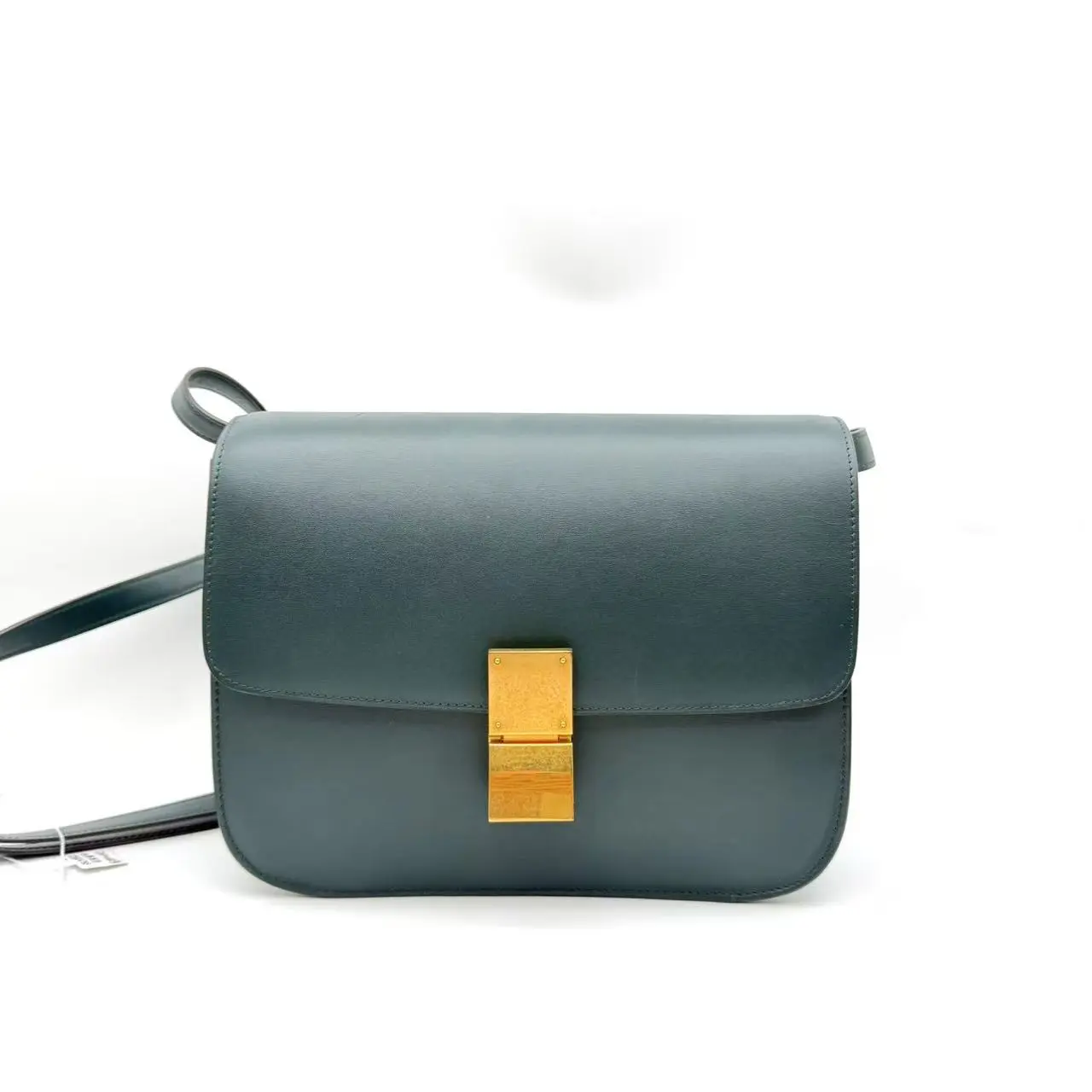 Pre-owned Celine RL1 Classic Box Medium Flap Bag (Dark Green / Forest Green) 23924785