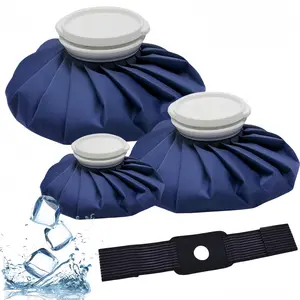 LMMAKE Ice Cold Pack Reusable Ice Bags for Injuries, Hot & Cold Therapy, 3 Sizes 6"/9"/11", Elastic Breathable Support Wrap, 4-Pack, 50-60℃ Hot Water Therapy