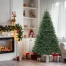 YITAHOME 6/7.5FT Unlit Artificial Christmas Tree, Full & Realistic Green Xmas Tree with Hinged Branches, Easy Assembly & Foldable Metal Stand for Indoor Christmas Decorations