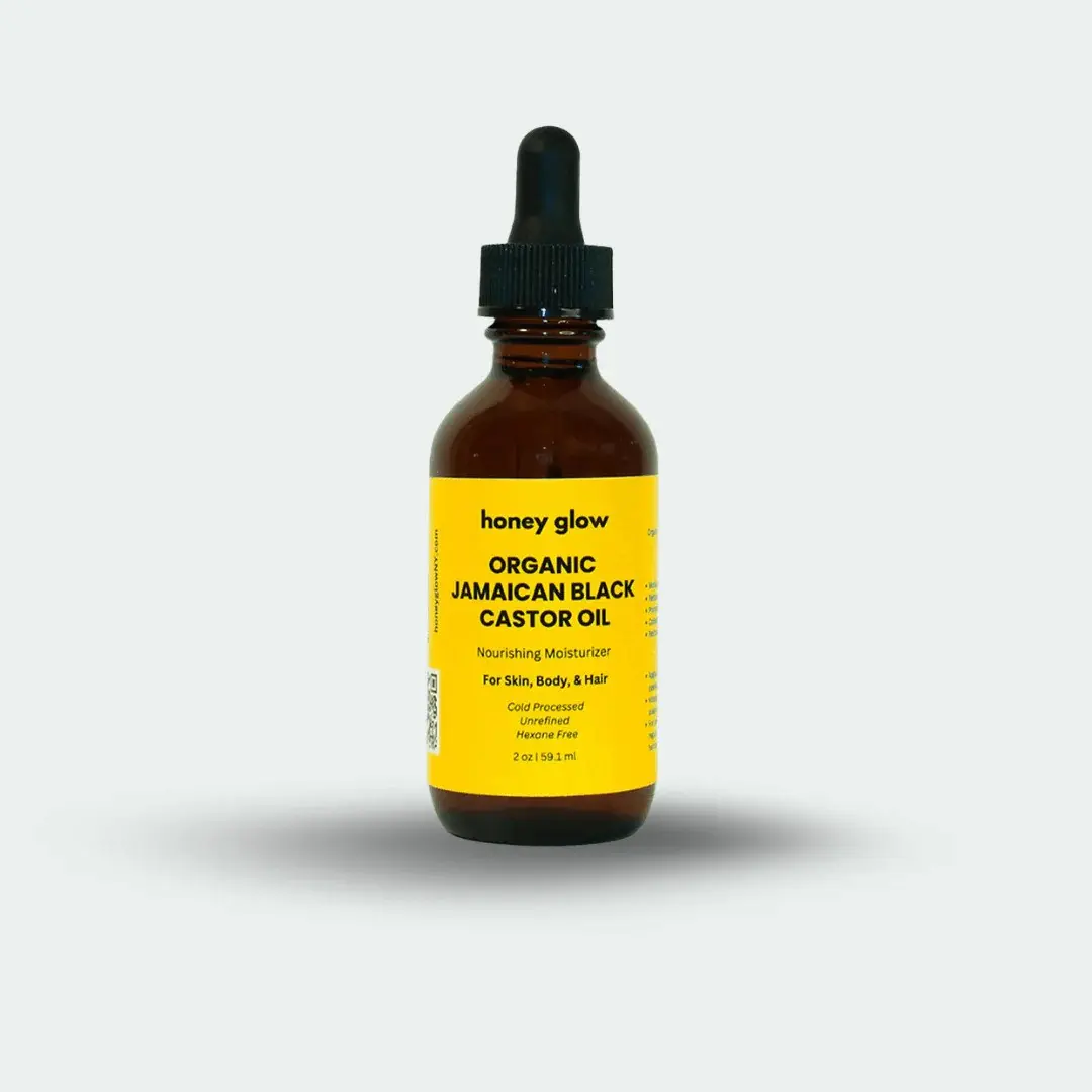 Honey Glow Organic Jamaican Black Castor Oil for Skin, Body & Hair Moisturizing Body Care Exfoliating