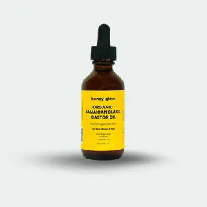 Honey Glow Organic Jamaican Black Castor Oil for Skin, Body & Hair Moisturizing Body Care Exfoliating