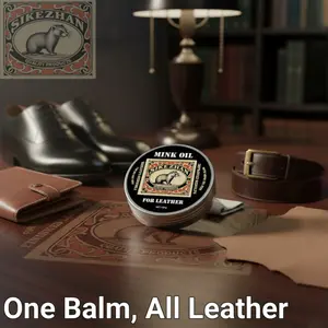 Mink Oil Leather Conditioner Balm for All Leather Products – Natural Odorless Care Cream for Footwear, Shoes, Boots, Bags, Sofa