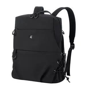 1pc Minimalist Backpack, Dual Compartment Structure, Multi Pocket Partitioned Storage, Neat Item Arrangement, Wear Resistant Water Repellent Fabric, Multi Layer Large Storage Space, Urban Style Daypack Suitable For Commute, Travel And Daily Outing For Men