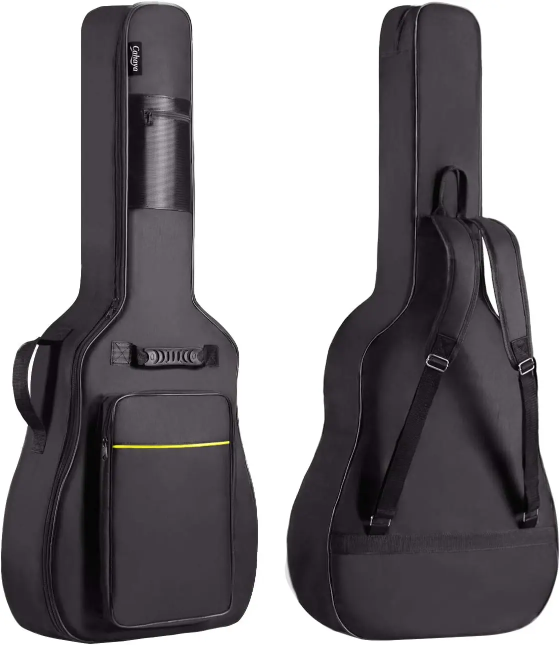 41 In Acoustic Guitar Bag 0.35 In Thick Padding Water Resistent Dual Adjustable Shoulder Strap Guitar Case Gig Bag with Back Hanger Loop, Black CY0152, Water Resistant, 0.35 Inch