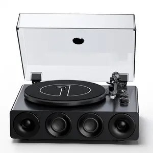 1 BY ONE High Fidelity Record Player, All-in-One Turntable with Built in Speakers Phono Preamp, Magnetic Cartridge, RCA Output, Belt Drive 2-Speed