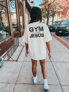 Gym And Jesus Shirt Gym Pump Cover Christian Gym Shirt Oversized Gym Shirt Bodybuilding Pump Cover Woman Of God Jesus