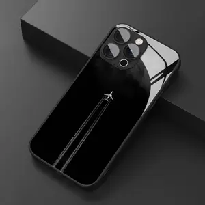 Phone Case: Minimalist Black and White Cloud Airplane Tail Print Phone Case with Lens Protection for iphone17 17Air 16 Pro 15 Promax 14 Plus 13 12 11