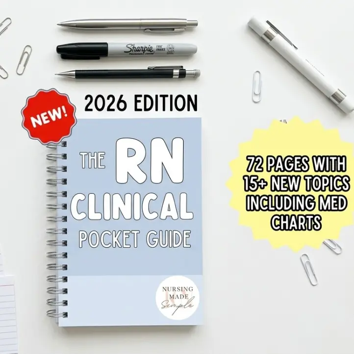 Nursing Clinical Pocket Handbook, RN Learning Guide, Student Reference Book for Clinical Education and Practice