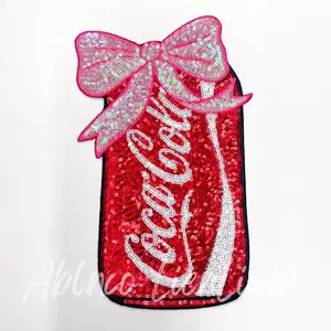 Coke Sequins Patch - Large Applique Coke Sequins Patch - Large Applique
