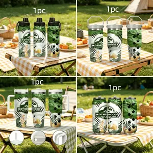 1pc Dinosaur Water Cup, Insulated Travel Mug, Leak-Proof Reusable Bottle, BPA-Free, Outdoor & Daily Use, Multiple Styles Available