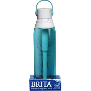 Brita 26 Ounce Premium Filtering Water Bottle with Filter - BPA Free - Sea Glass