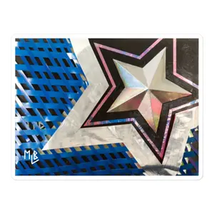 Large Rectangular Star Bubble-Free Stickers – Decorative Decals for Laptop, Planner & Phone