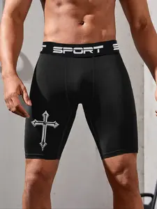 Men's Sport Shorts Quick-Dry High-Elastic Compression Running & Basketball Training, Pure with Pockets, Ideal for Sports