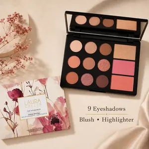 Laura Geller The Wearables Super Neutral Palette – Multi-Finish Eyeshadow, Blush & Highlighter | Natural Everyday Makeup Kit