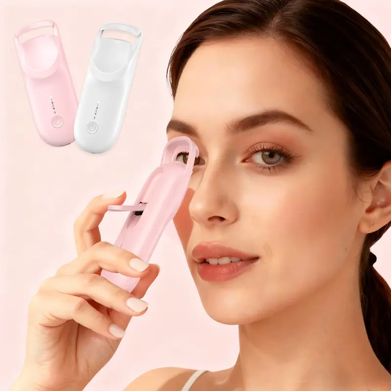 Portable Heated Eyelash Curler for Precise Styling - USB Charging, Ergonomic Handle, Perfect Curl Every Time