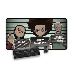 [Sale off up to 65%][Free Ship] Extra Large Nostalgic Cartoon Mousepad - Boondocks-Inspired Design, Anti-Slip Rubber Base, Large Extra Large Size Gamer Pad