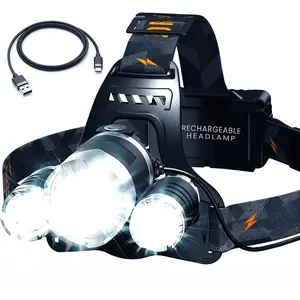 Head Lamp Led Rechargeable Super Bright - USB-C Headlamp for Adults - Head Lights for Forehead - 1080 Lumen Head Flashlight - 10HR Battery for Hardhat, Camping, Hunting, Work